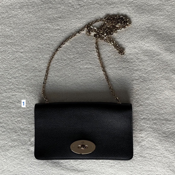 LIKE NEW Mulberry Bayswater Clutch Wallet (Black Classic Grain/Gold) - Picture 5 of 13